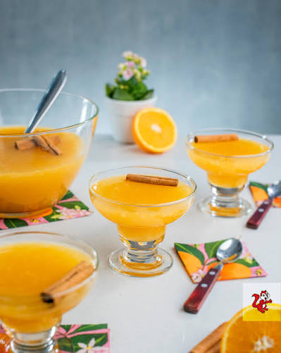 Sagu com laranja